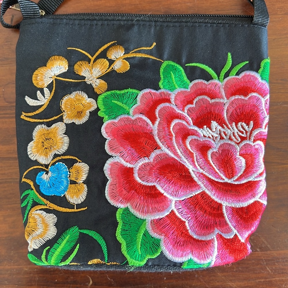 Embroidered Crossbody Bag